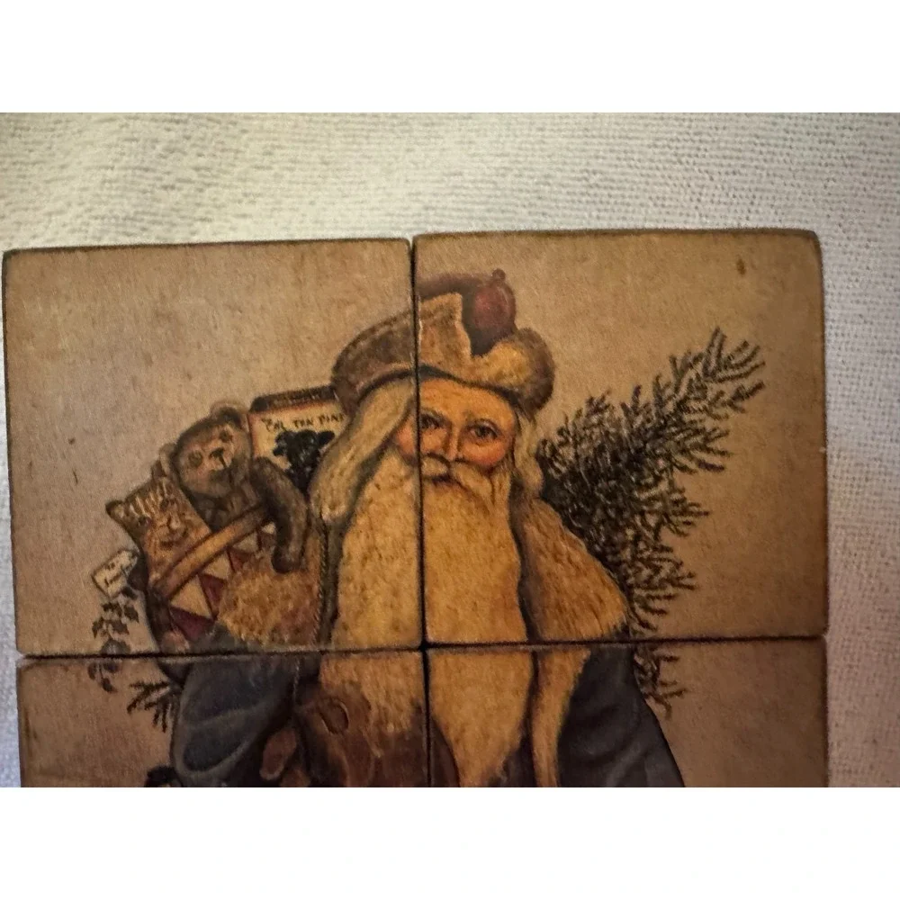 Christmas Wood Block Puzzle From Germany 6 pieces